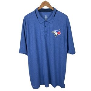 PO826 NWT Men’s Nike MLB Dri Fit Toronto Blue Jays Baseball Polo Shirt 3XL